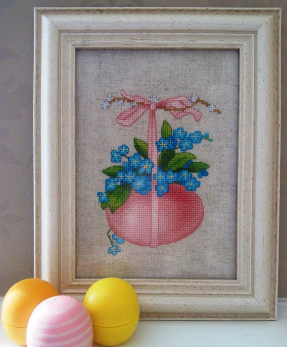 Easter Postcard - PDF Cross Stitch Pattern - Wizardi