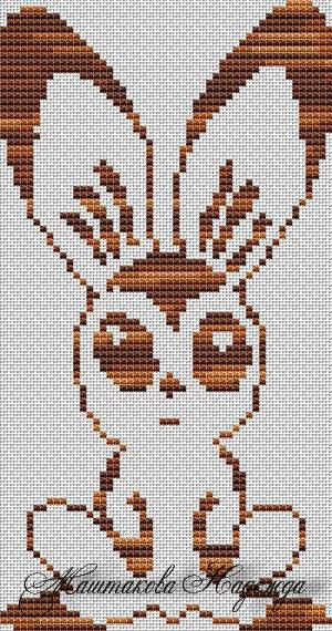 Easter Rabbit - PDF Free Cross Stitch Pattern - Wizardi