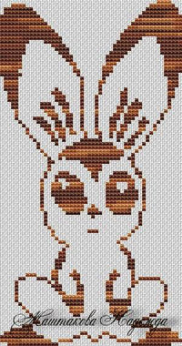 Easter Rabbit - PDF Free Cross Stitch Pattern - Wizardi