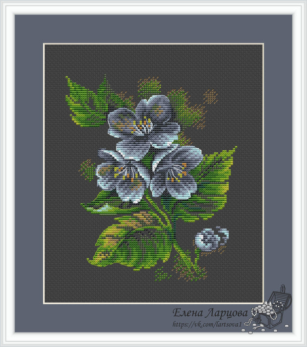 Evening Aroma. Pansies - PDF Cross Stitch Pattern - Wizardi