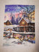 Evening Walk. Winter Village with Goose - PDF Cross Stitch Pattern - Wizardi