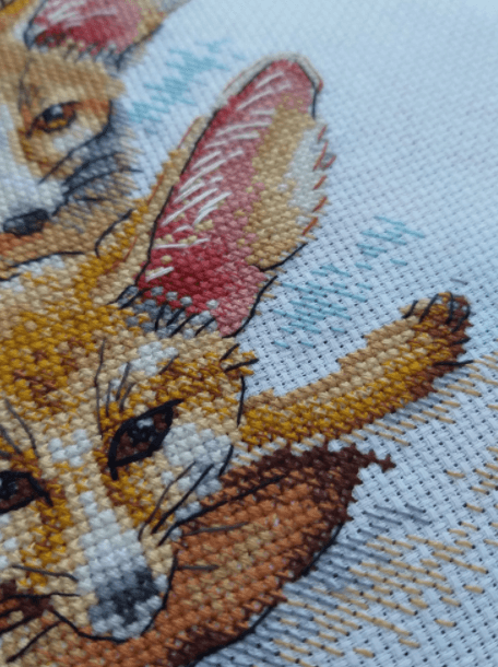 Fennec Fox Family SM-509 Counted Cross Stitch Kit - Wizardi