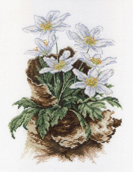 First Flowers SNV-567 Counted Cross Stitch Kit - Wizardi