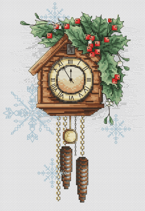 Five Minutes. Wall Watch - PDF Cross Stitch Pattern - Wizardi