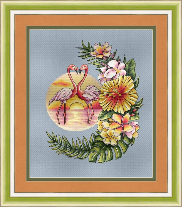 Flamingos - PDF Cross Stitch Pattern - Wizardi