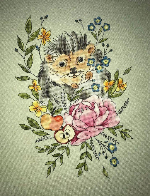 Flower Hedgehog - PDF Counted Cross Stitch Pattern - Wizardi