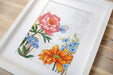 Flowers and Butterfly BU4019L Counted Cross-Stitch Kit - Wizardi