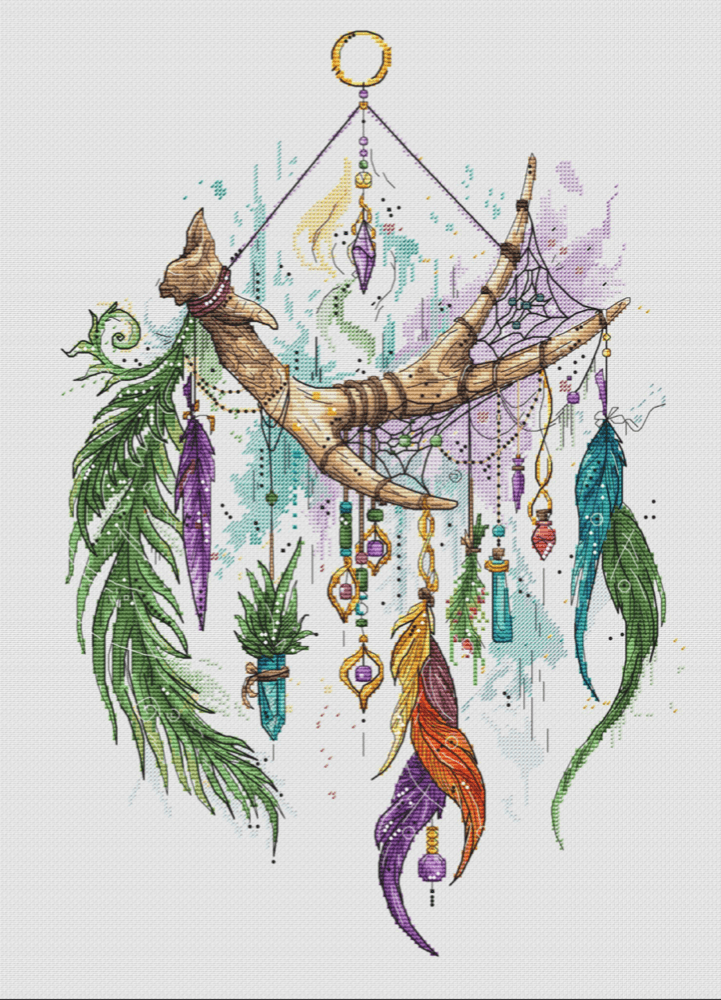 Forest Catcher - PDF Cross Stitch Pattern - Wizardi