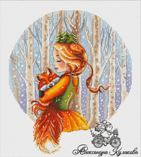 Forest Princess - PDF Cross Stitch Pattern - Wizardi