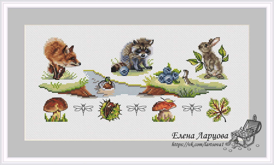 Forest Sampler - PDF Cross Stitch Pattern - Wizardi