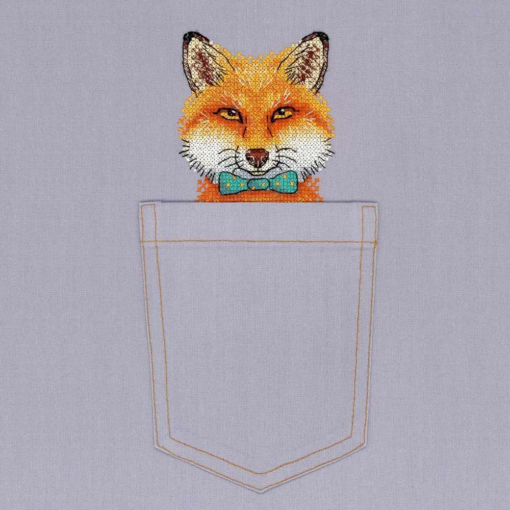 Fox Cross Stitch on Clothes kit B-242 / SV-242 - Wizardi
