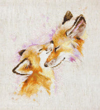 Foxes B2312L Counted Cross-Stitch Kit - Wizardi