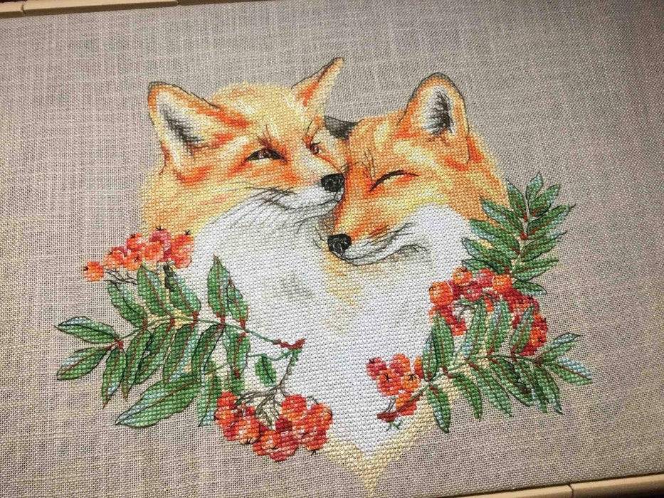 Foxes. Love & Loyalty - PDF Cross Stitch Pattern - Wizardi