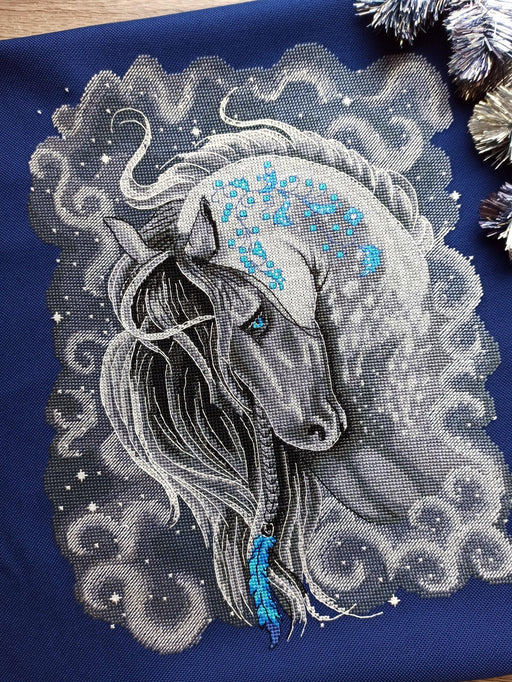 Frosty Horse - PDF Counted Cross Stitch Pattern - Wizardi