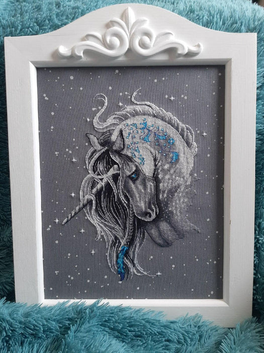 Frosty Unicorn - PDF Counted Cross Stitch Pattern - Wizardi