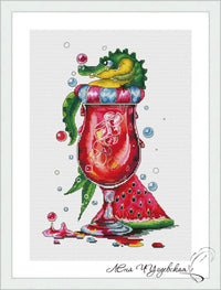 Funny Crocodile - PDF Cross Stitch Pattern - Wizardi