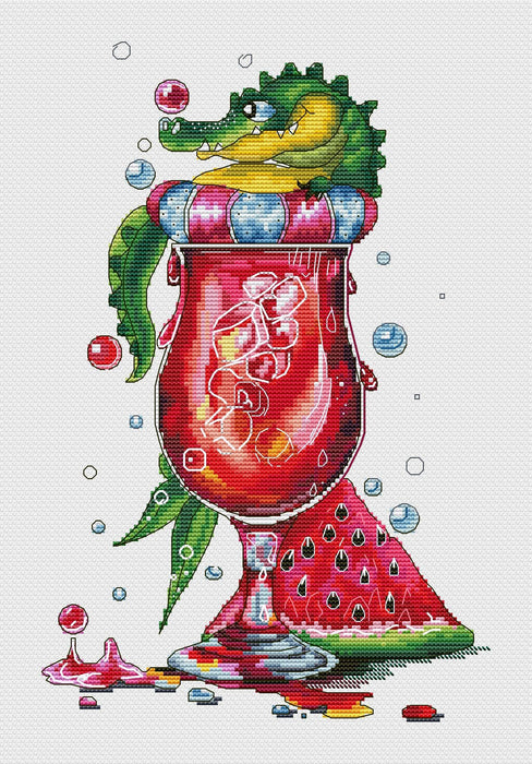 Funny Crocodile - PDF Cross Stitch Pattern - Wizardi