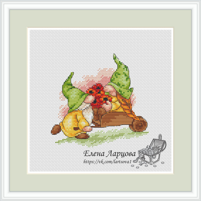 Garden Dwarfs - PDF Cross Stitch Pattern - Wizardi