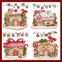 Gingerbread houses 2023 - PDF Cross Stitch Pattern - Wizardi