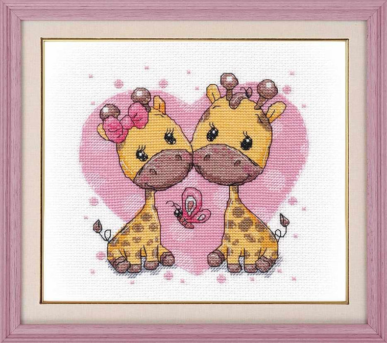 Giraffes in Love 1275 Counted Cross Stitch Kit - Wizardi