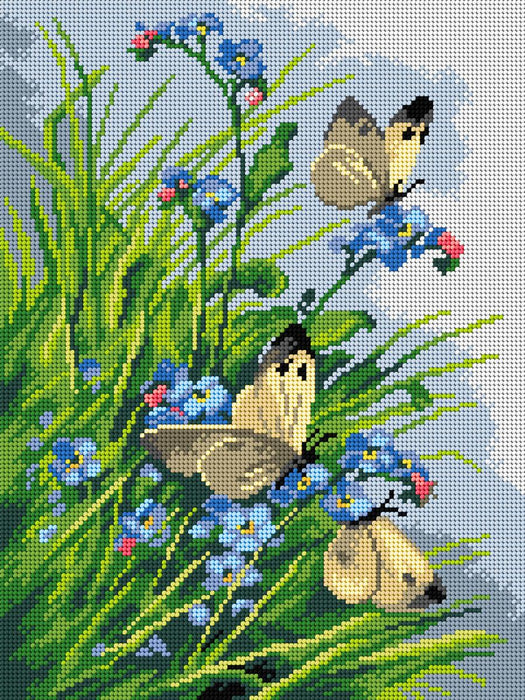 Gobelin canvas for halfstitch without yarn after Catherine Klein - Butterflies 3378J - Wizardi