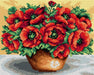 Gobelin canvas for halfstitch without yarn Bouquet of Poppies - Wizardi