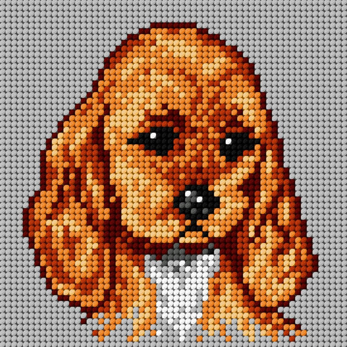 Gobelin canvas for halfstitch without yarn Small Spaniel 1469D - Wizardi