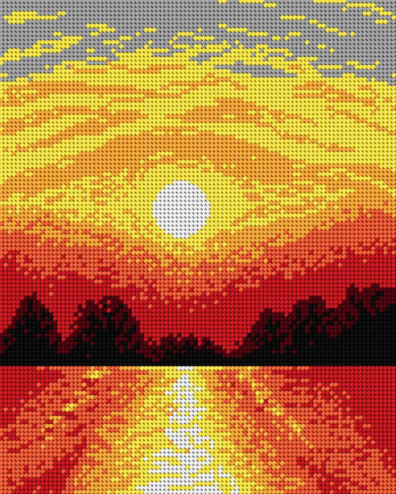 Gobelin canvas for halfstitch without yarn Sunset 1529H - Wizardi