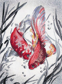 Golden Fishes PK-018 Counted Cross Stitch Kit - Wizardi