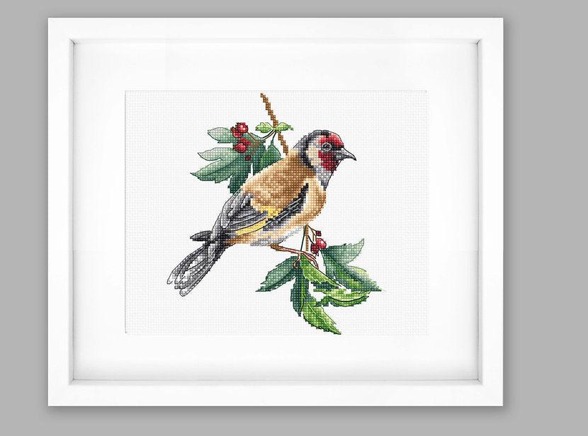 Goldfinch Bird B1197L Counted Cross-Stitch Kit - Wizardi