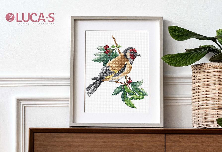 Goldfinch Bird B1197L Counted Cross-Stitch Kit - Wizardi