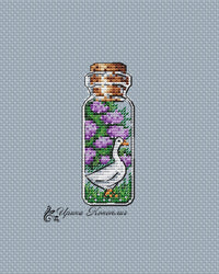 Goose Bottle on Plastic Canvas - PDF Counted Cross Stitch Pattern - Wizardi