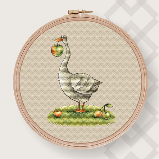 Goose - PDF Free Cross Stitch Pattern - Wizardi