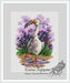 Goose with Violet Flowers - PDF Cross Stitch Pattern - Wizardi