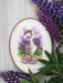 Goose with Violet Flowers - PDF Cross Stitch Pattern - Wizardi