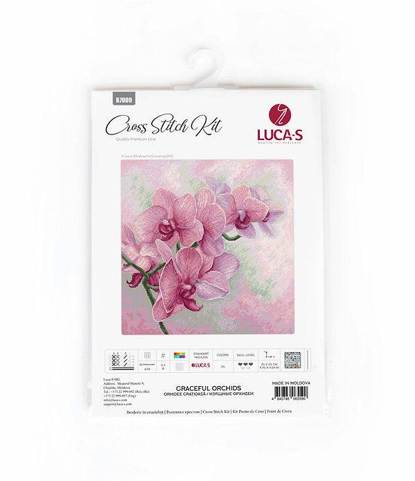 Graceful Orchids B7009L Counted Cross-Stitch Kit - Wizardi