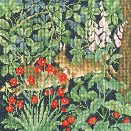 Greenery Hares XAC16 Counted Cross Stitch Kit - Wizardi