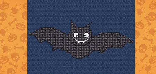 Halloween Bat Counted Cross Stitch Pattern - Free for Subscribers - Wizardi