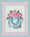 Handbag with Peonies - PDF Cross Stitch Pattern - Wizardi