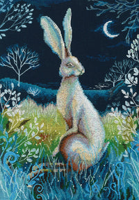 Hare by night M611 Counted Cross Stitch Kit - Wizardi