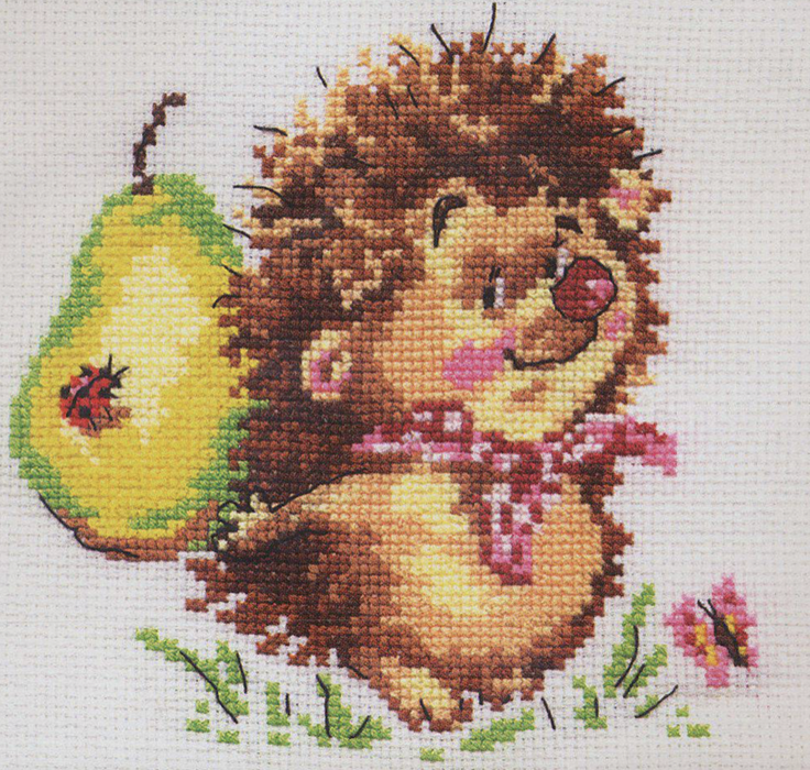 Hedgehog 0-02 Counted Cross-Stitch Kit - Wizardi