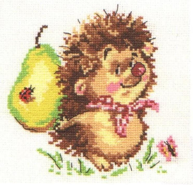 Hedgehog 0-02 Counted Cross-Stitch Kit - Wizardi