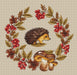 Hedgehog in the autumn wreath - PDF Cross Stitch Pattern - Wizardi