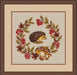 Hedgehog in the autumn wreath - PDF Cross Stitch Pattern - Wizardi