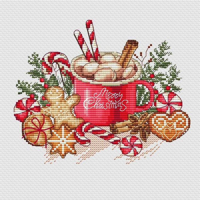 Hot chocolate - PDF Cross Stitch Pattern - Wizardi