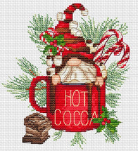 Hot cocoa gnome 2022 - PDF Cross Stitch Pattern - Wizardi