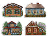 Houses. Magnets SR-706 Counted Cross Stitch Kit - Wizardi