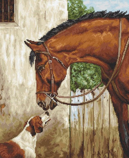 Hunter and Foxhound B580L Counted Cross-Stitch Kit - Wizardi