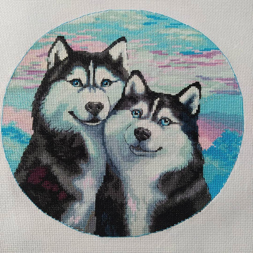 Husky's Love - PDF Counted Cross Stitch Pattern - Wizardi