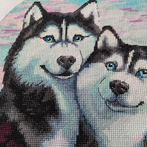 Husky's Love - PDF Counted Cross Stitch Pattern - Wizardi